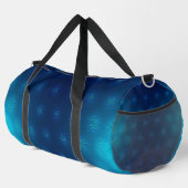 Blaue Sporttasche mit schwarzen Gurten Duffle Bag (Rechte Ecke)