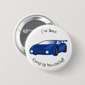 Blaue Sportwagen mit Airfolienillustrierung Button (Vorne & Hinten)