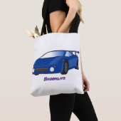 Blaue Sportwagen mit Airfolienillustrierung Tasche (Von Nahem)