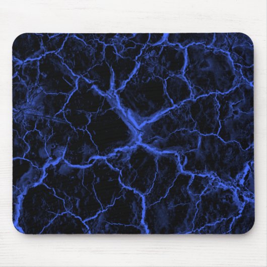 Blaue Sprünge auf schwarzer Mausunterlage Mousepad (Vorne)