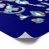 Blaue Spuren Poster (Ecke)