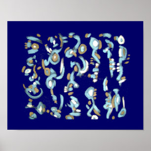 Blaue Spuren Poster