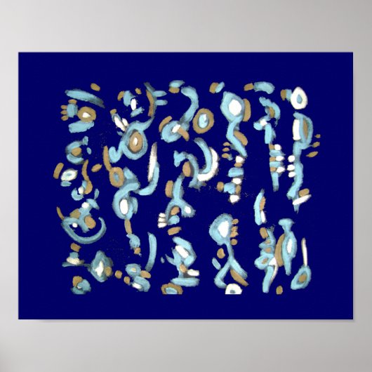 Blaue Spuren Poster (Vorne)