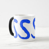 Blaue SSSSsnake-Tasse Verwandlungstasse (Vorderseite Links)