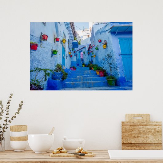 Blaue Stadt, Chefchauan Poster (Küche)