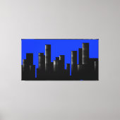 Blaue Stadt Leinwanddruck (Vorderseite)