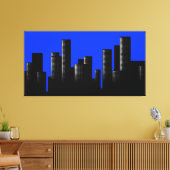 Blaue Stadt Leinwanddruck (Insitu (Wohnzimmer))