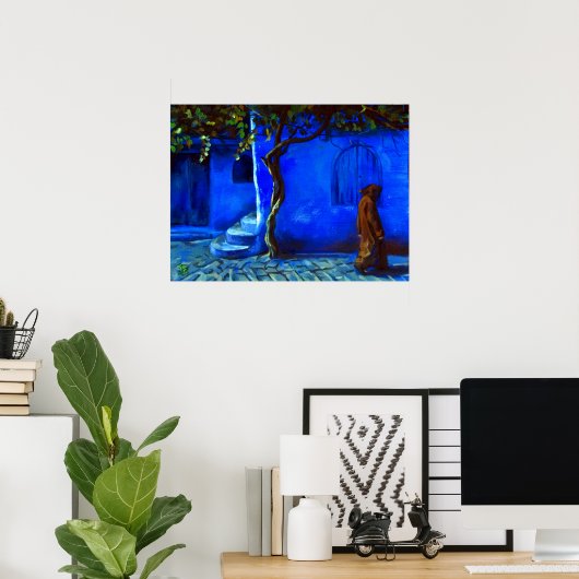 Blaue Stadt Poster (Heimbüro)