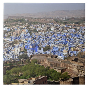 Blaue Stadt von Mehrangarh Fort / Jodhpur aus gese Fliese