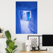 Blaue Stadtgasse Poster (Heimbüro)