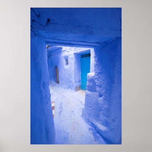 Blaue Stadtgasse Poster (Vorne)