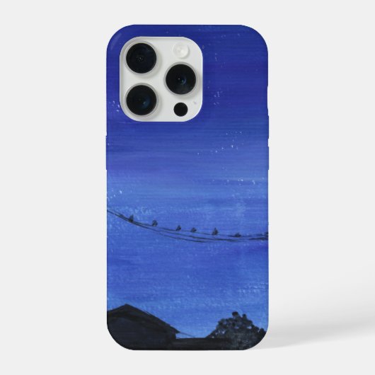 Blaue Stadtlandschaft Handyhülle iPhone Hülle (Rückseite)