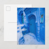 Blaue Stadttür Postkarte (Vorne/Hinten)
