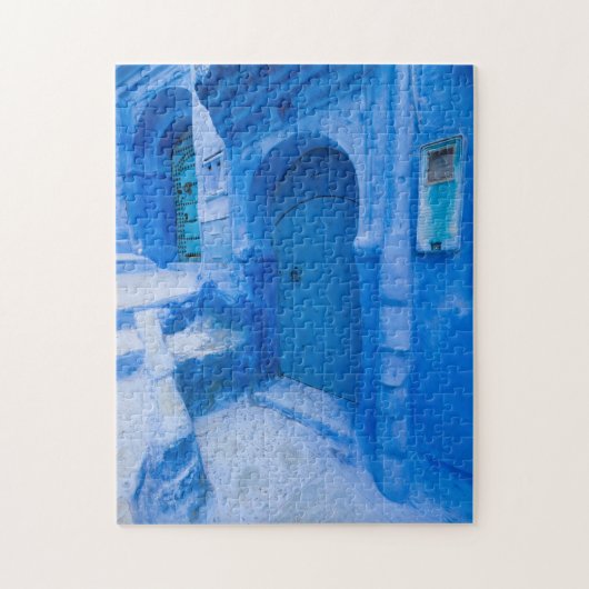 Blaue Stadttür Puzzle (Vertikal)