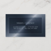 Blaue Stahlblick-Visitenkarte Visitenkarte (Rückseite)