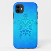 Blaue Stammes- Schildkröte Case-Mate iPhone Hülle (Rückseite)