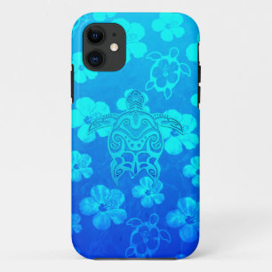 Blaue Stammes- Schildkröte Case-Mate iPhone Hülle
