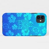 Blaue Stammes- Schildkröte Case-Mate iPhone Hülle (Rückseite (Horizontal))
