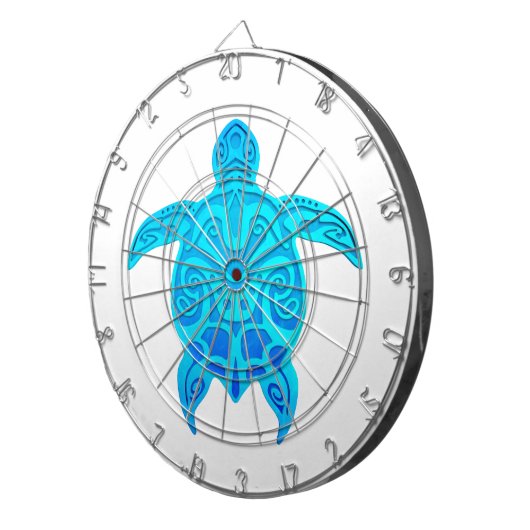 Blaue Stammes- Schildkröte Dartscheibe (Vorderseite rechts)