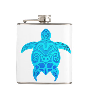 Blaue Stammes- Schildkröte Flachmann