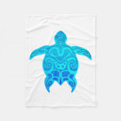 Blaue Stammes- Schildkröte Fleecedecke (Vorderseite)