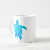 Blaue Stammes- Schildkröte Kaffeetasse (Vorderseite Links)