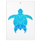 Blaue Stammes- Schildkröte Klemmbrett (Rückseite)