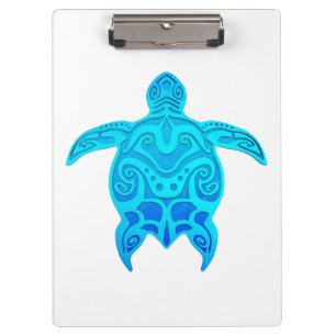 Blaue Stammes- Schildkröte Klemmbrett