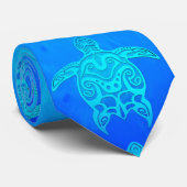 Blaue Stammes- Schildkröte Krawatte (Gerollt)