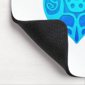 Blaue Stammes- Schildkröte Mousepad (Ecke)