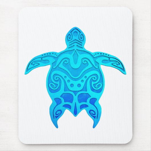 Blaue Stammes- Schildkröte Mousepad (Vorne)