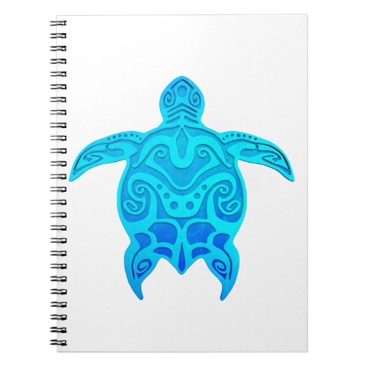 Blaue Stammes- Schildkröte Notizblock (Vorderseite)