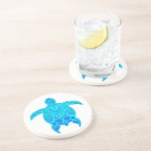 Blaue Stammes- Schildkröte Sandstein Untersetzer (Seite)