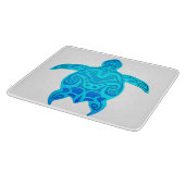 Blaue Stammes- Schildkröte Schneidebrett (Ecke)