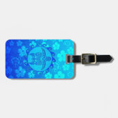 Blaue Stammes- Schildkröte Sun Gepäckanhänger (Vorderseite horizontal)