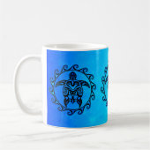Blaue Stammes- Schildkröte Sun Kaffeetasse (Links)