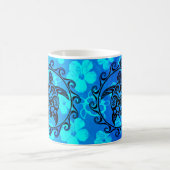 Blaue Stammes- Schildkröte Sun Kaffeetasse (Mittel)