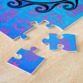 Blaue Stammes- Schildkröte Sun Puzzle (Seite)