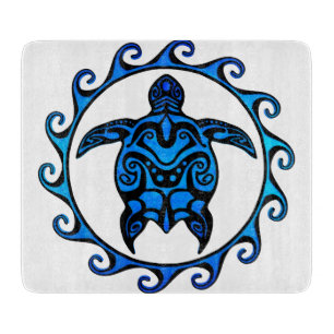 Blaue Stammes- Schildkröte Sun Schneidebrett