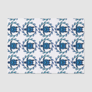Blaue Stammes- Schildkröte Sun Seidenpapier