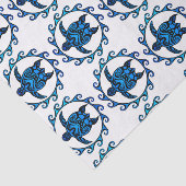 Blaue Stammes- Schildkröte Sun Seidenpapier (Ausschnitt)