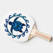 Blaue Stammes- Schildkröte Sun Tischtennis Schläger (Seitenansicht)