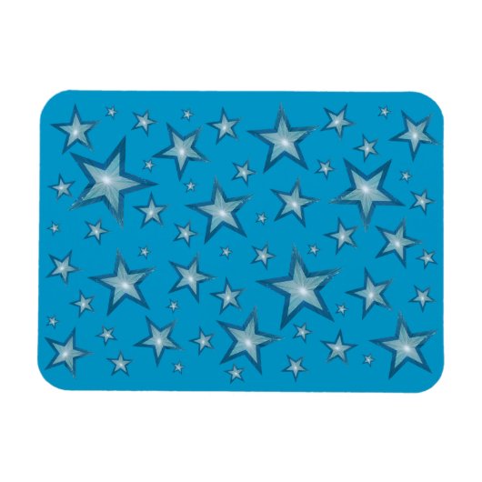 Blaue Stangen flexibler Magnet blau (Horizontal)