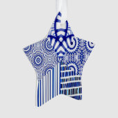 BLAUE STAR COLLAGE ORNAMENT (Vorderseite)