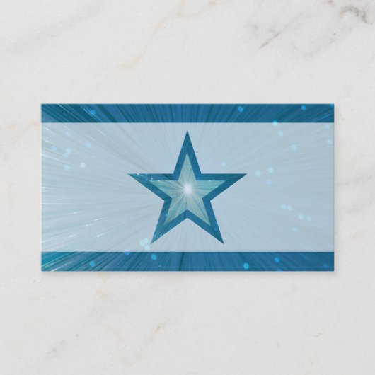 Blaue Star-Visitenkartenvorlage Visitenkarte (Vorderseite)