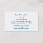 Blaue Star-Visitenkartenvorlage weiß Rückseite Visitenkarte (Rückseite)