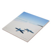 Blaue Starfish Fliese (Seite)