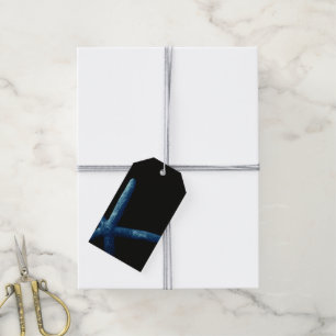 Blaue Starfish-Geschenk-Umbauten Geschenkanhänger