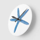 Blaue Starfish Runde Wanduhr (Winkel)