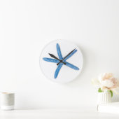 Blaue Starfish Runde Wanduhr (Zuhause)